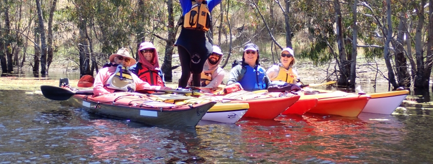 Happy paddlers at Myponga Reservoir